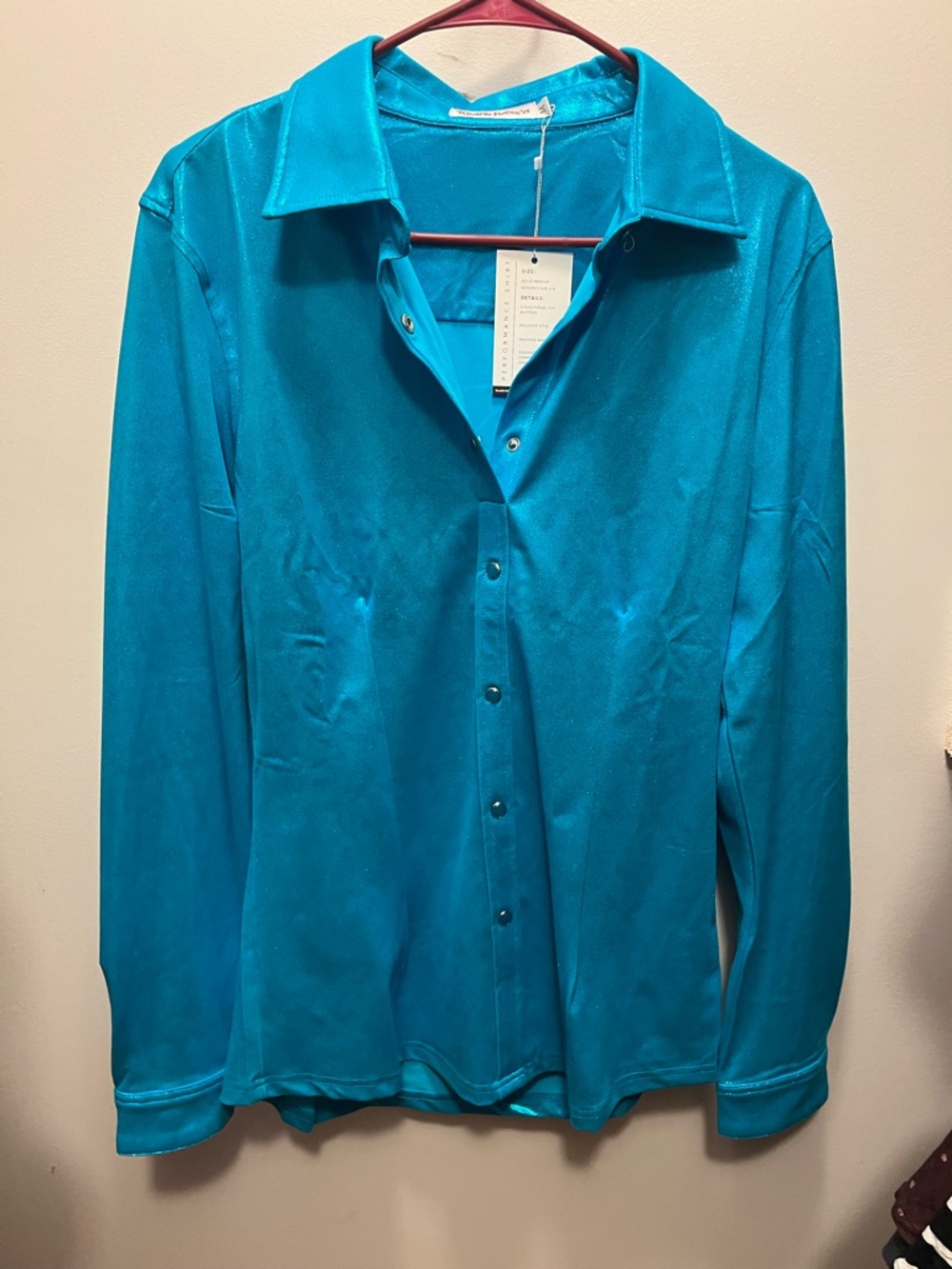 Ranch Dress’n- Women's blue (capri) sparkle shirt